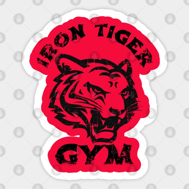 IRON TIGER GYM BODYBUILDING T-SHIRT Sticker by MuscleTeez